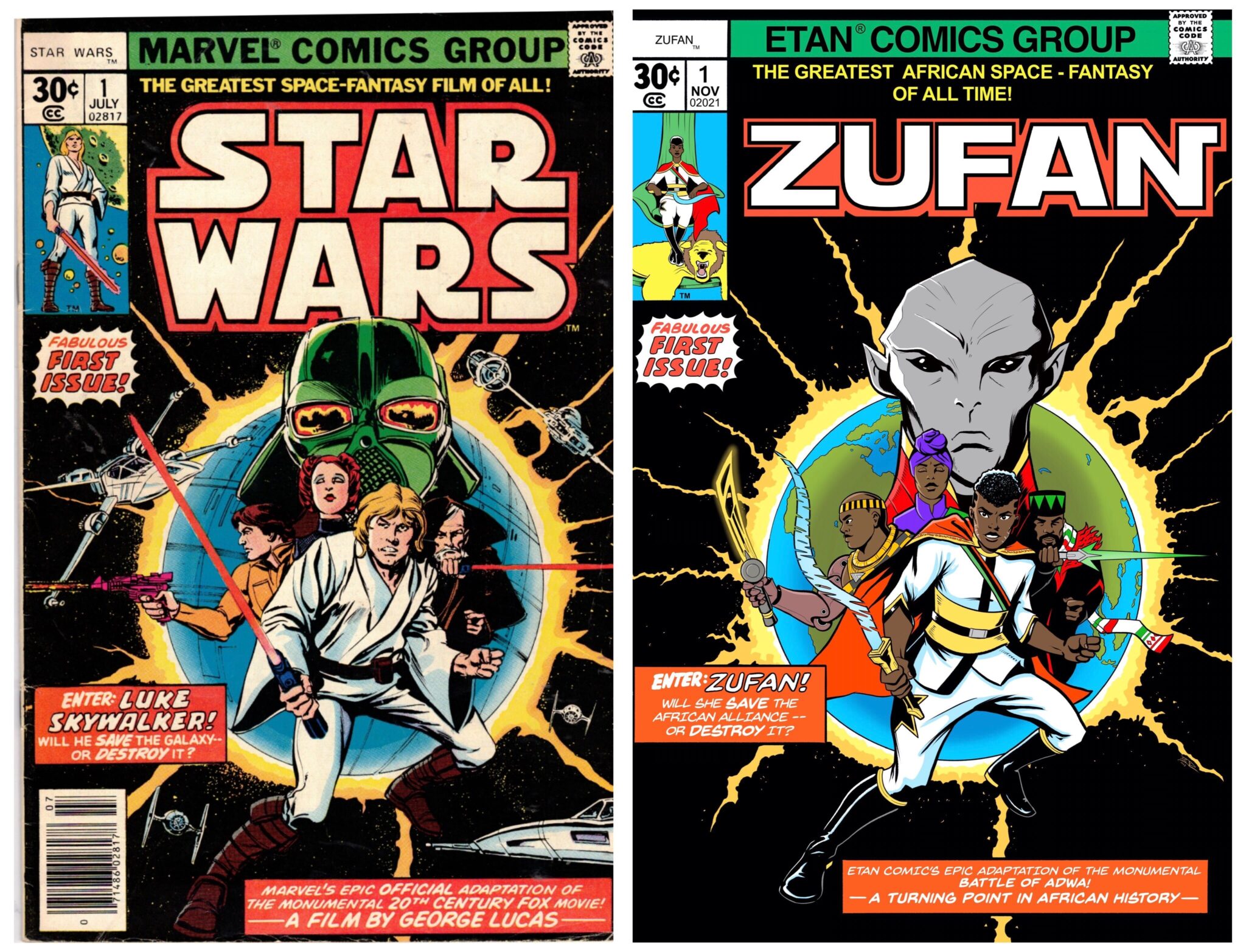 You are currently viewing ZUFAN Variant Homage Covers “STAR WARS #1” | Etan Comics
